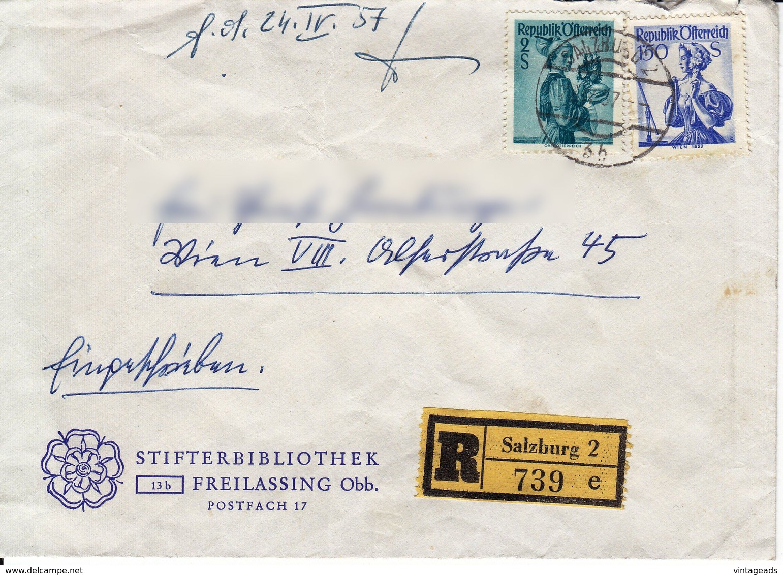 BM555 Konvolut 5 Stk. Österreich Briefkuverts, Gelaufen, Trachten, Verschiedene Post-Stempel - Other & Unclassified