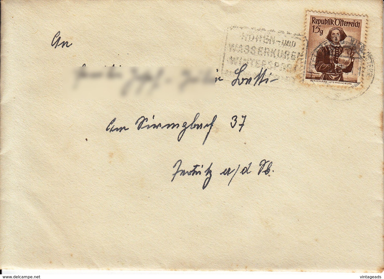 BM556 Konvolut 5 Stk. Briefkuverts Österreich, Gelaufen, Trachten, Verschiedene Post-Stempel - Other & Unclassified