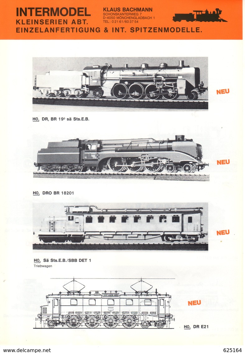 Catalogue INTERMODEL Kleinserien ABT. Neuheiten 1979 Spur HO HOe N - Allemand