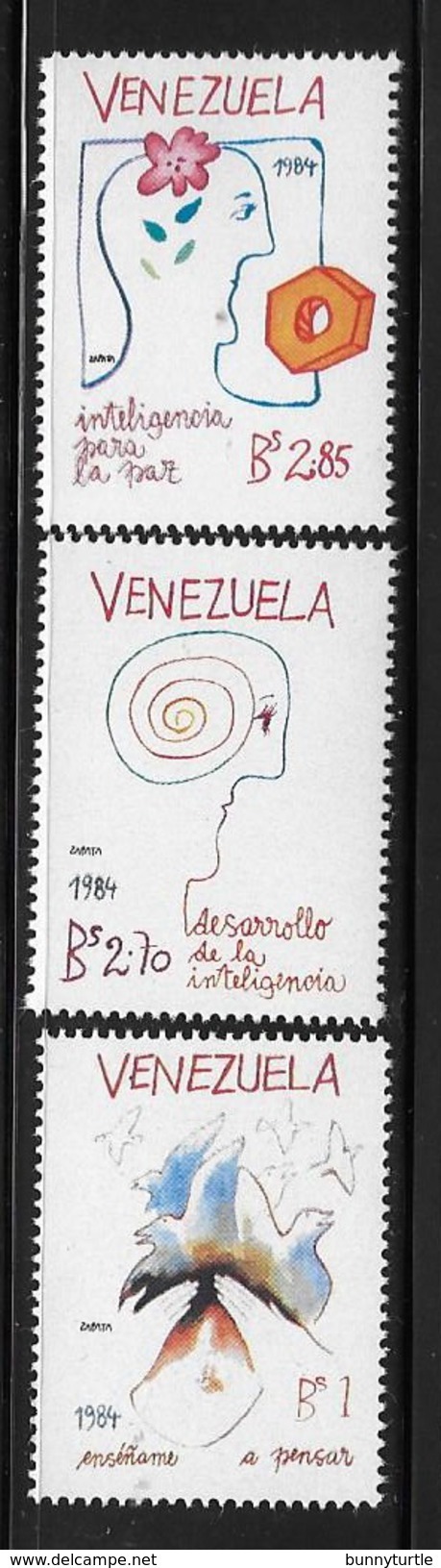 Venezuela 1984 Intelligentsia For Peace Dove MNH - Venezuela