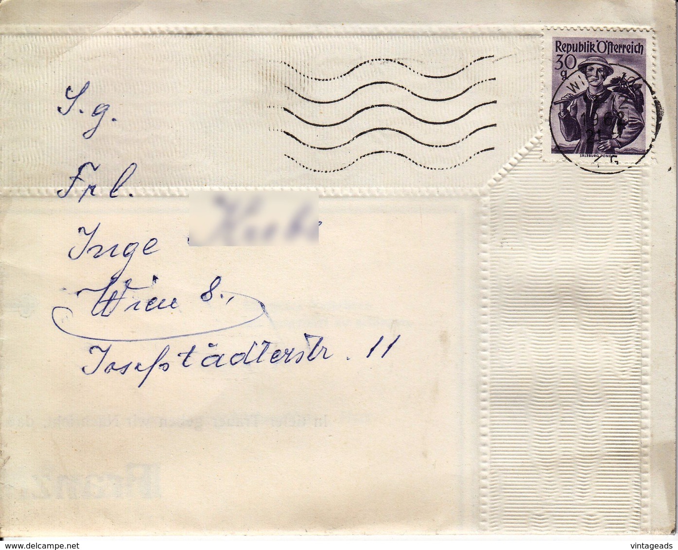 BM560 Konvolut 5 Stk. Briefkuverts Österreich, Gelaufen, Trachten, Verschiedene Post-Stempel - Sonstige & Ohne Zuordnung