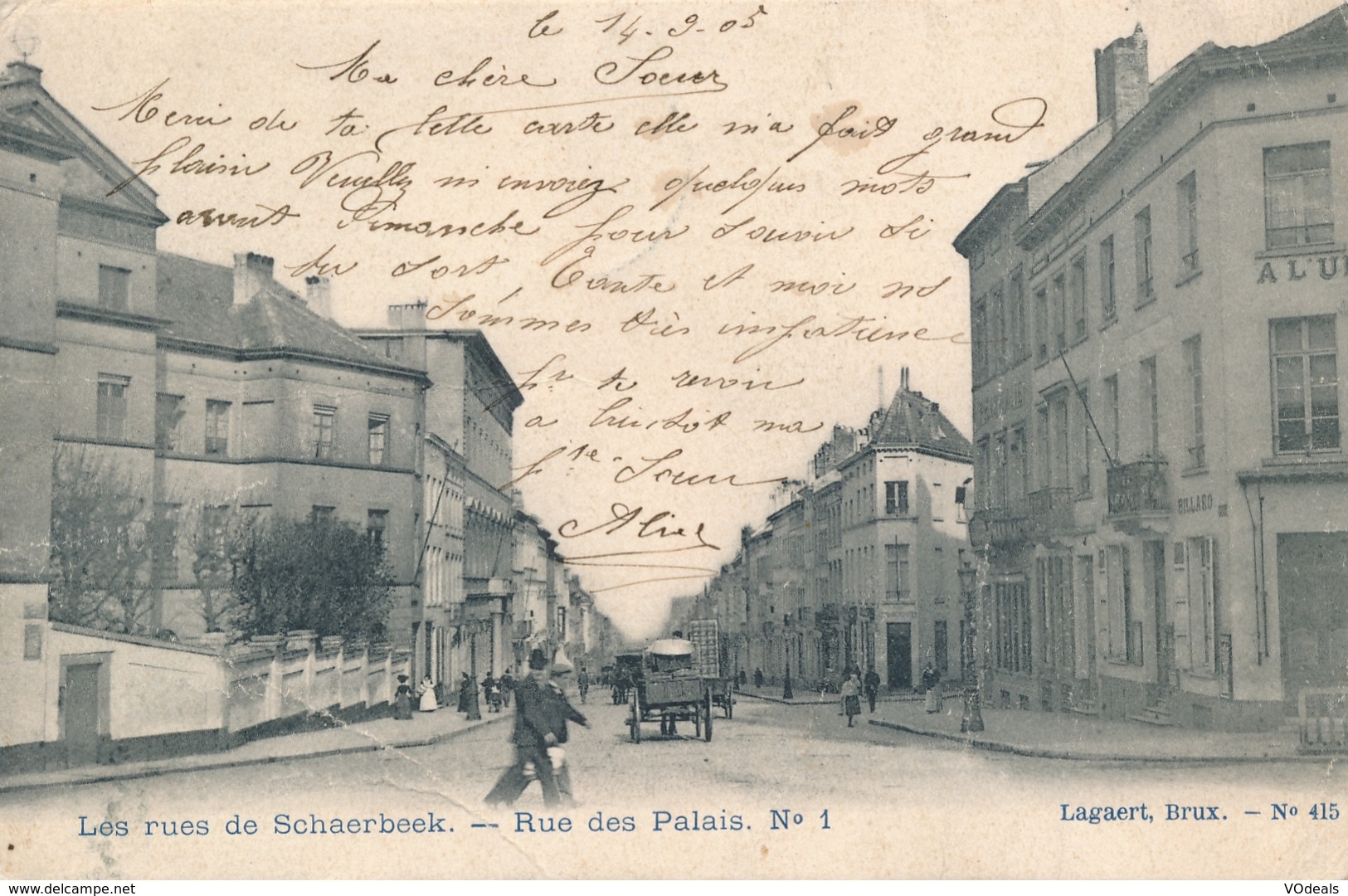 CPA - Belgique - Brussels - Bruxelles - Schaerbeek - Rue Des Palais - Schaarbeek - Schaerbeek