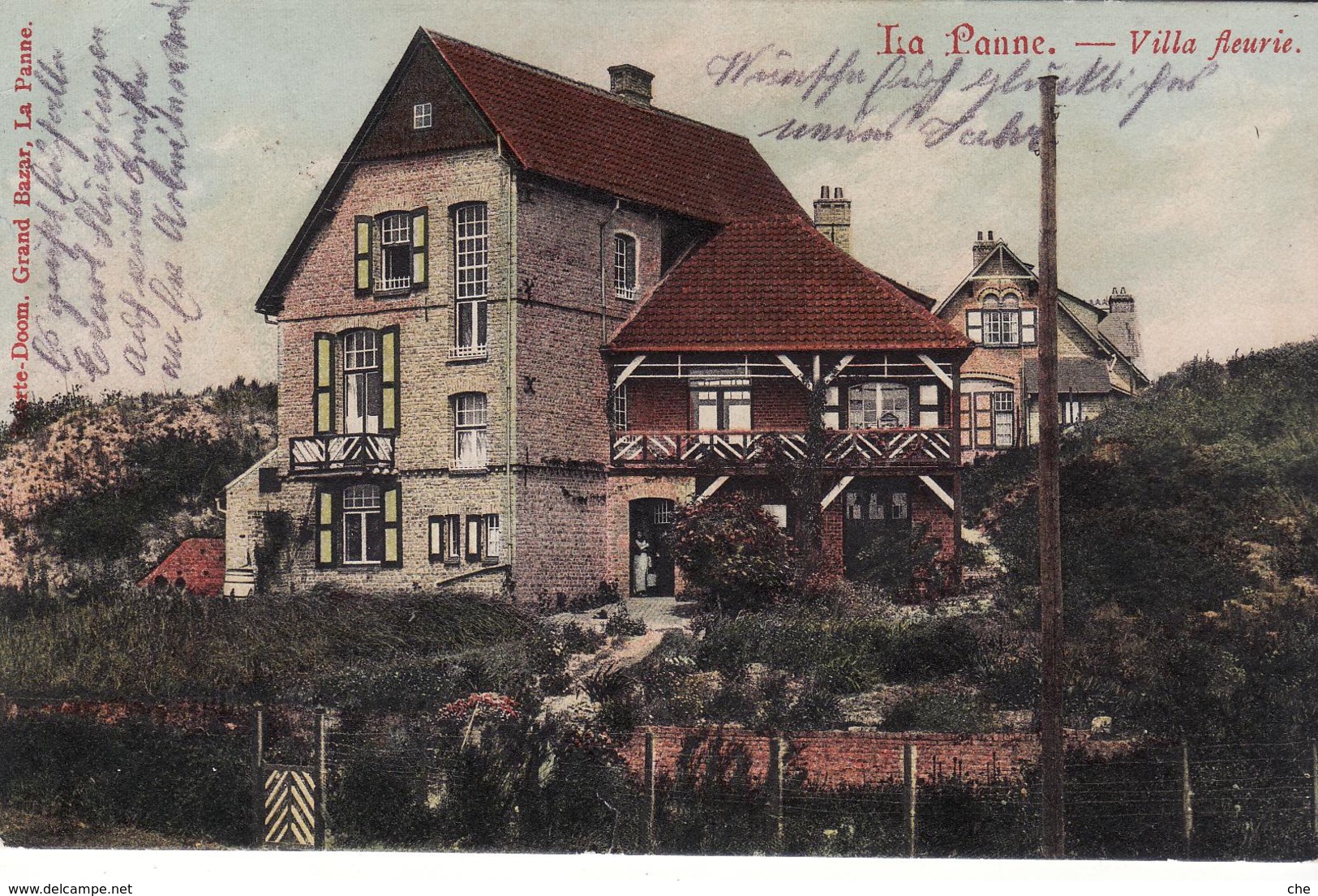 LA PANNE VILLA FLEURIE FELDPOST GUERRE 14 18 CACHET A DATE DES XXVI RES ARMEE KORPS 30 12 14 - De Panne