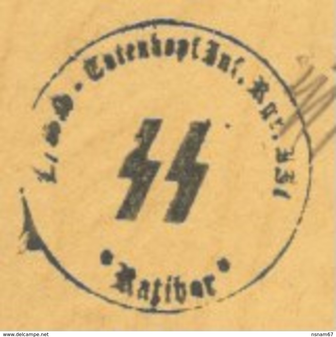 R186 - Pli HAMBURG Du 31 Décembre 1943 Avec Correspondance - Tampon " SS - TOTENKOPF INF.BAT.Nr. 351 - RATIBOR" " - Cartas & Documentos