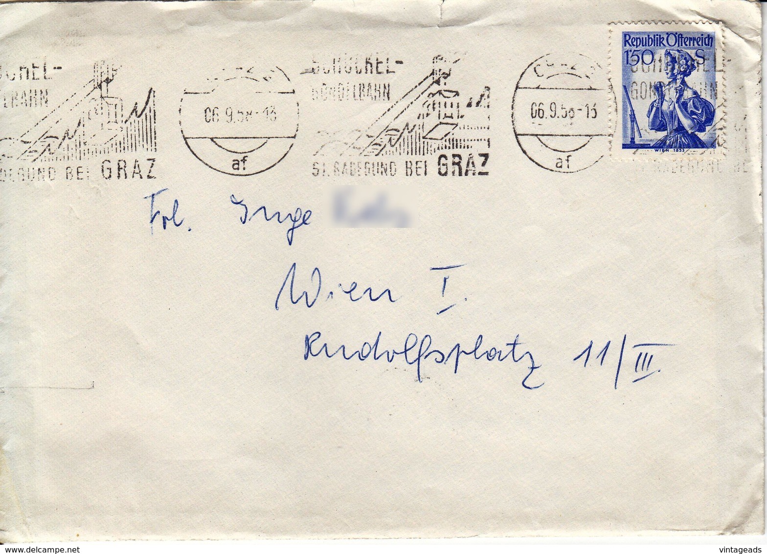 BM561 Konvolut 5 Stk. Briefkuverts Österreich, Gelaufen, Trachten, Verschiedene Post-Stempel - Autres & Non Classés