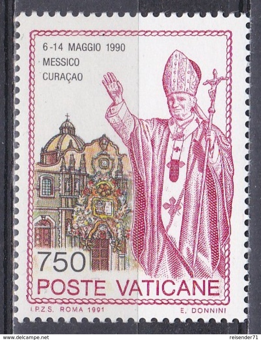 Vatikan Vatican 1991 Religion Christen Weltreisen Papst Päpste Popes Johannes Paull II. Mexiko Mexico, Mi. 1048 ** - Nuevos