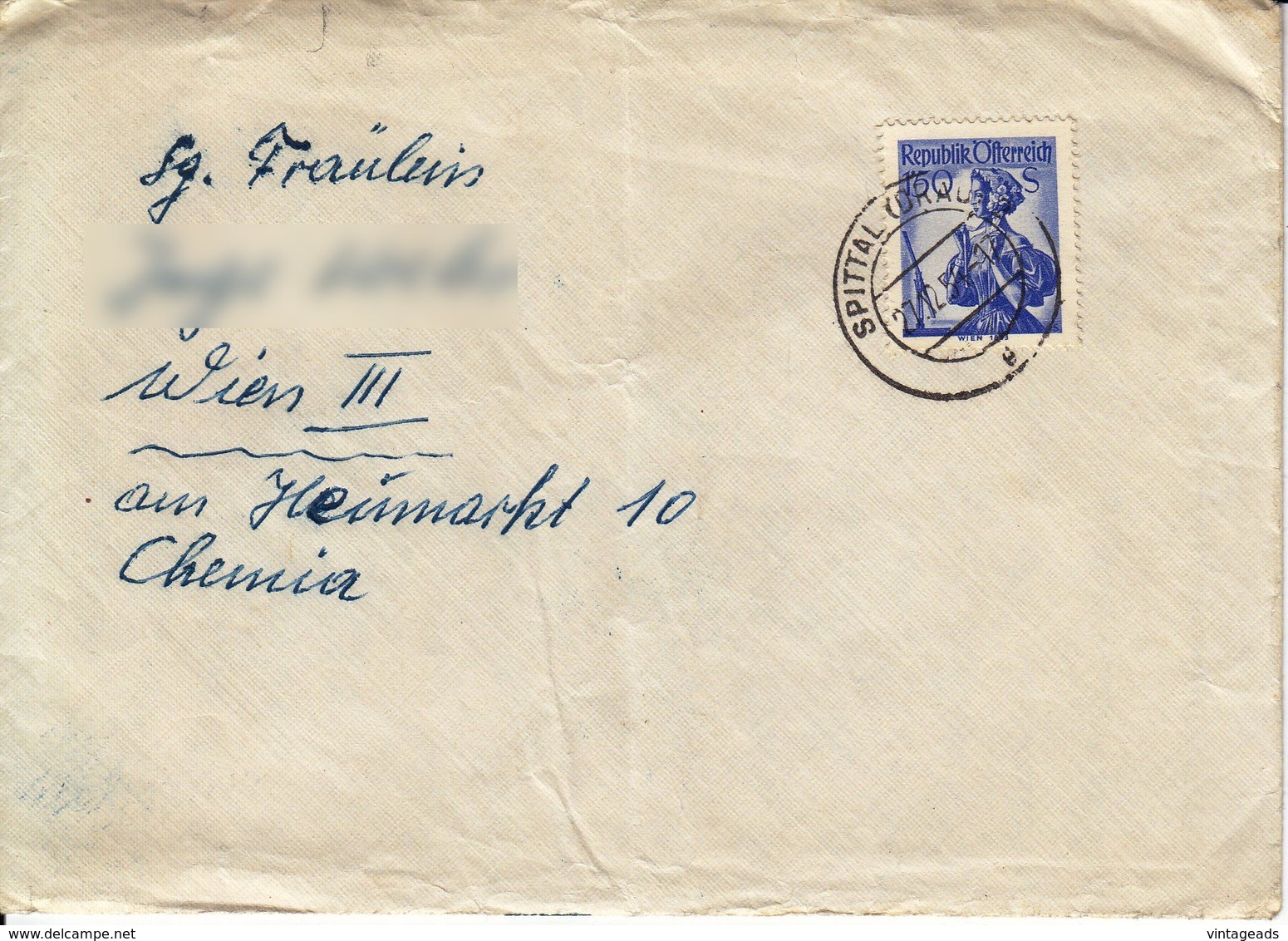 BM562 Konvolut 5 Stk. Briefkuverts Österreich, Gelaufen, Trachten, Verschiedene Post-Stempel - Sonstige & Ohne Zuordnung