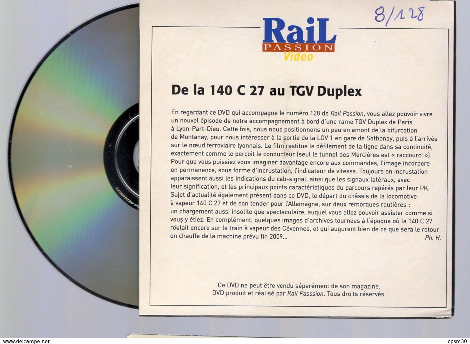 Revue RAIL PASSION N°128 Avec DVD, Metz, Perpignan/Figueras, Fret SNCF, Noisy Le Sec, RER B, état Engins Moteurs - Ferrovie & Tranvie
