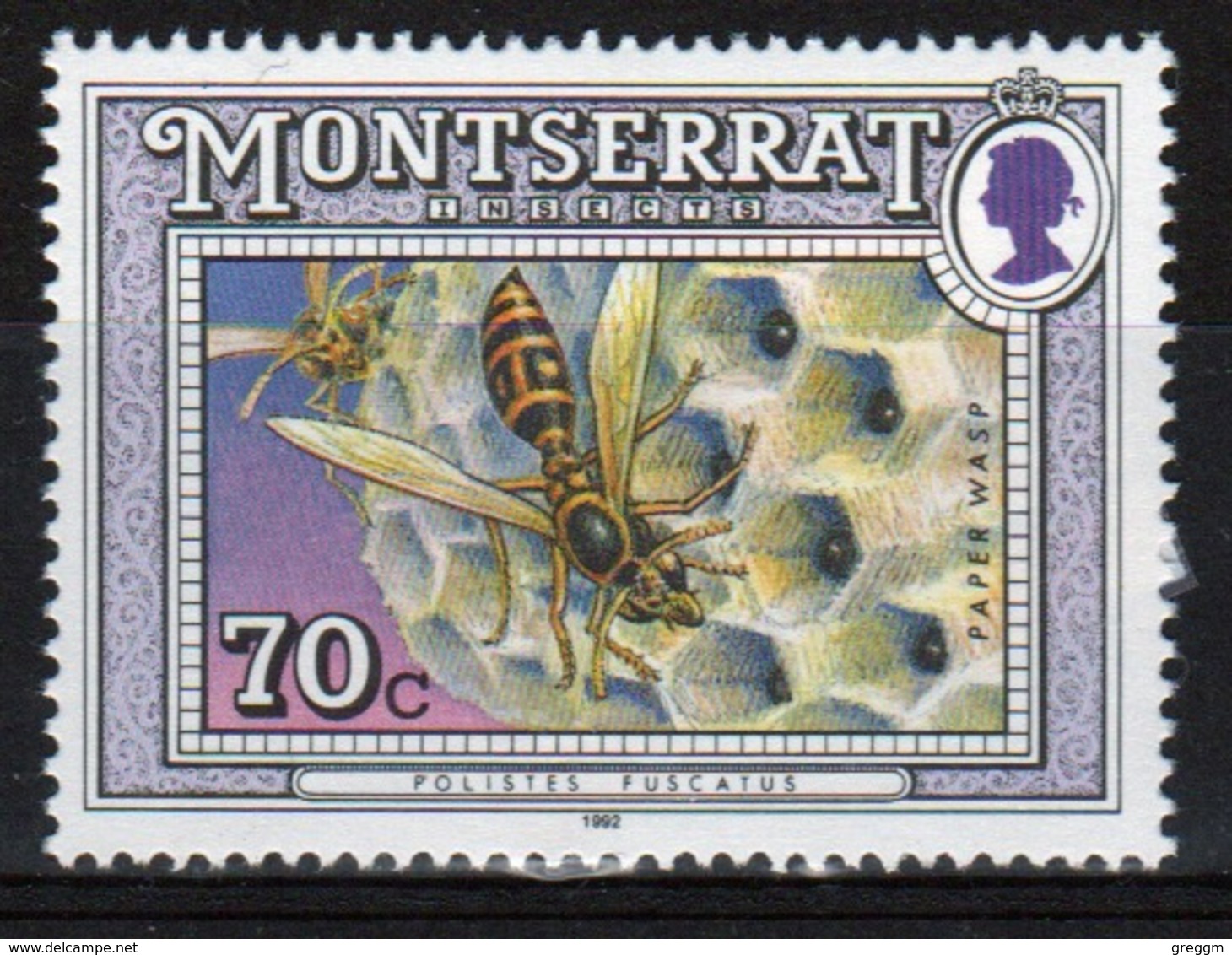 Montserrat 1992 Single 70c Commemorative Stamp From The Insect Set. - Montserrat