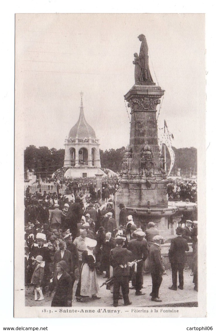 - CPA SAINTE-ANNE-D'AURAY (56) - Pèlerins à La Fontaine (belle Animation) - Edition Laurent-Nel 1813 - - Sainte Anne D'Auray