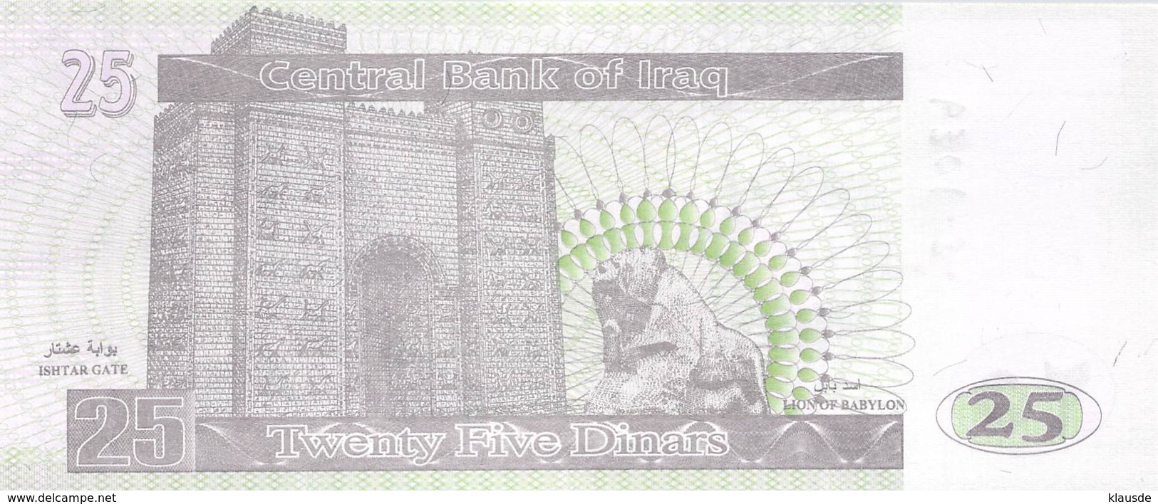 25 Dinars Irak - Irak