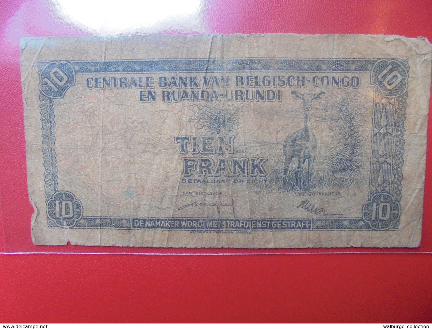 CONGO BELGE 10 FRANCS 1958 CIRCULER - République Démocratique Du Congo & Zaïre