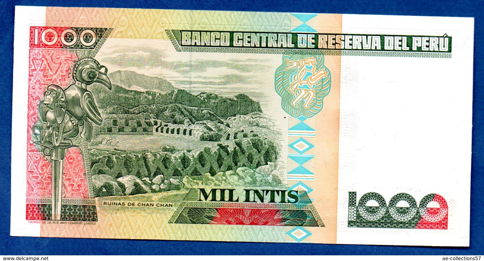 Pérou  - 1000 Intis  28/6/1988   - Pick # 136    - état UNC - - Pérou