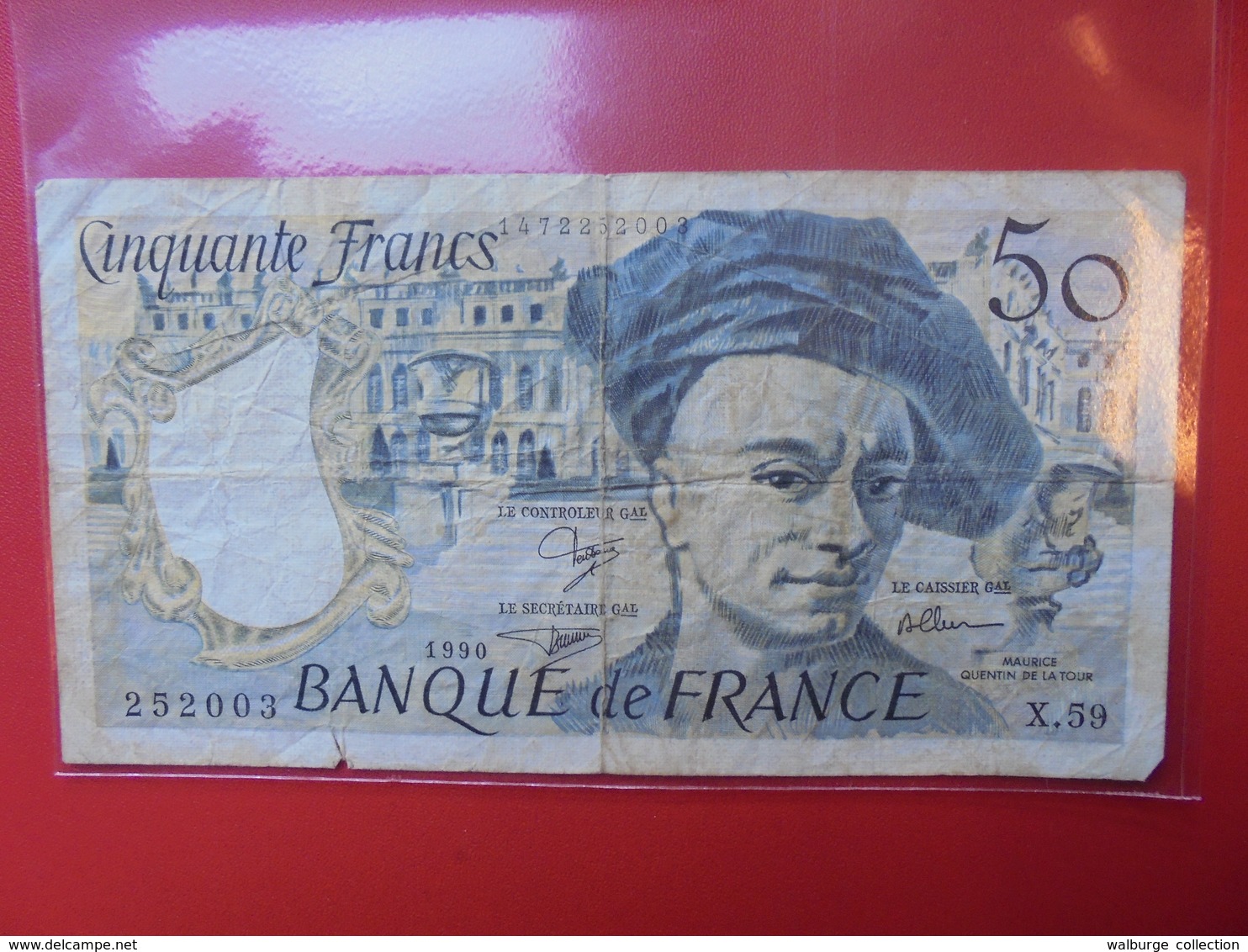 FRANCE 50 FRANCS 1990 CIRCULER - 50 F 1976-1992 ''Quentin De La Tour''