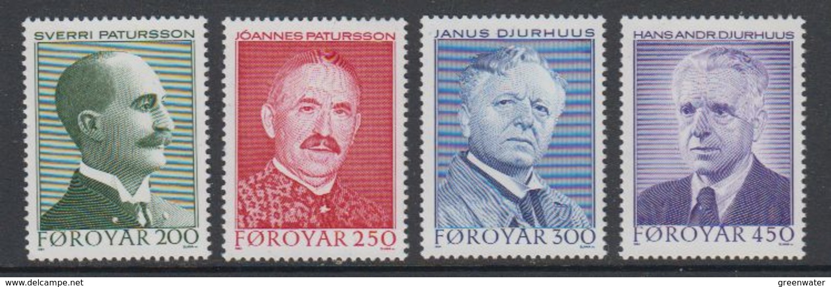 Faroe Islands 1984 Writers 4v ** Mnh (42806I) - Faeroër