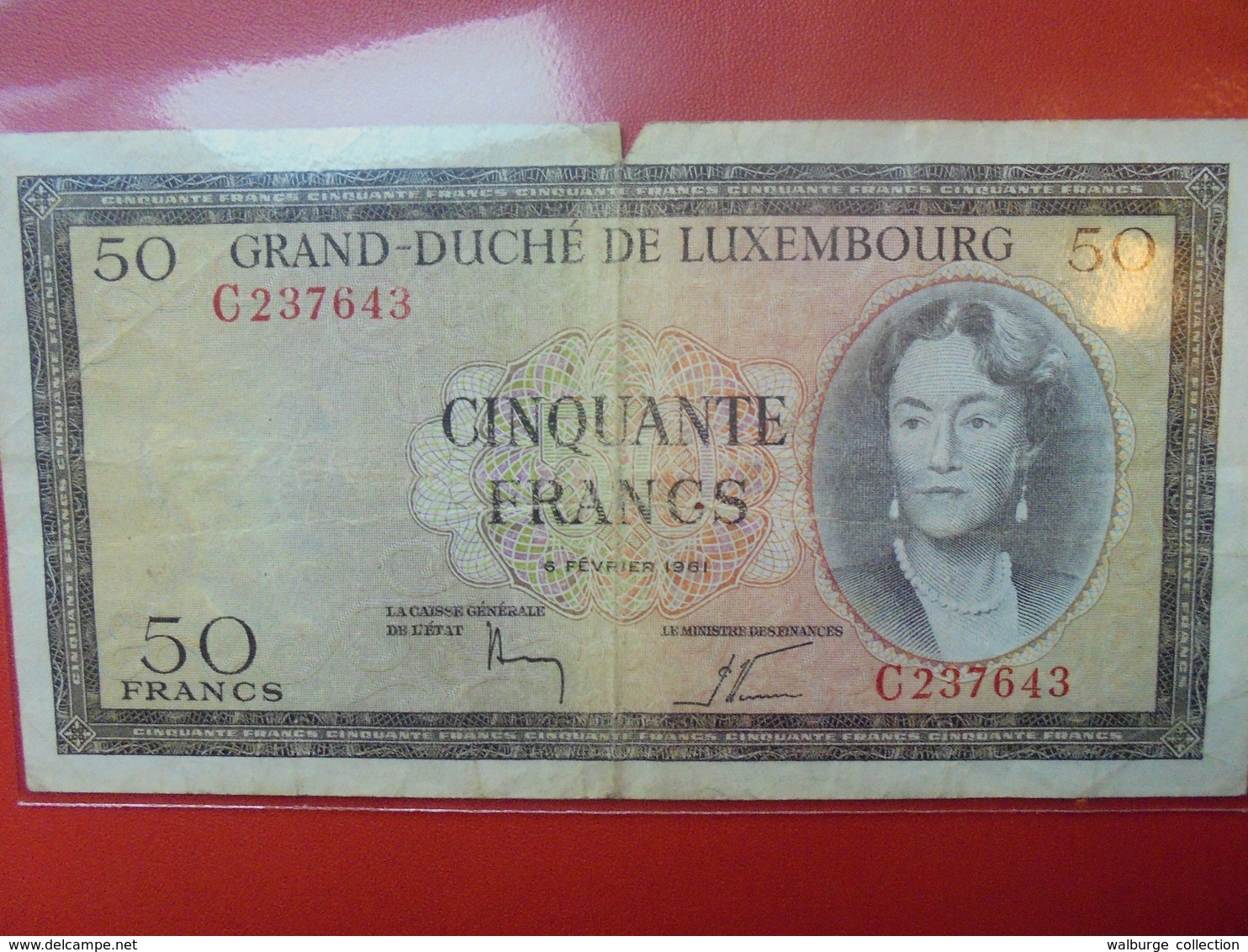 LUXEMBOURG 50 FRANCS 1961 CIRCULER - Luxembourg