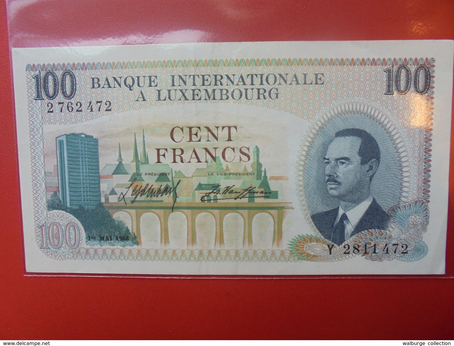 LUXEMBOURG 100 FRANCS 1968 CIRCULER BELLE QUALITE - Luxembourg