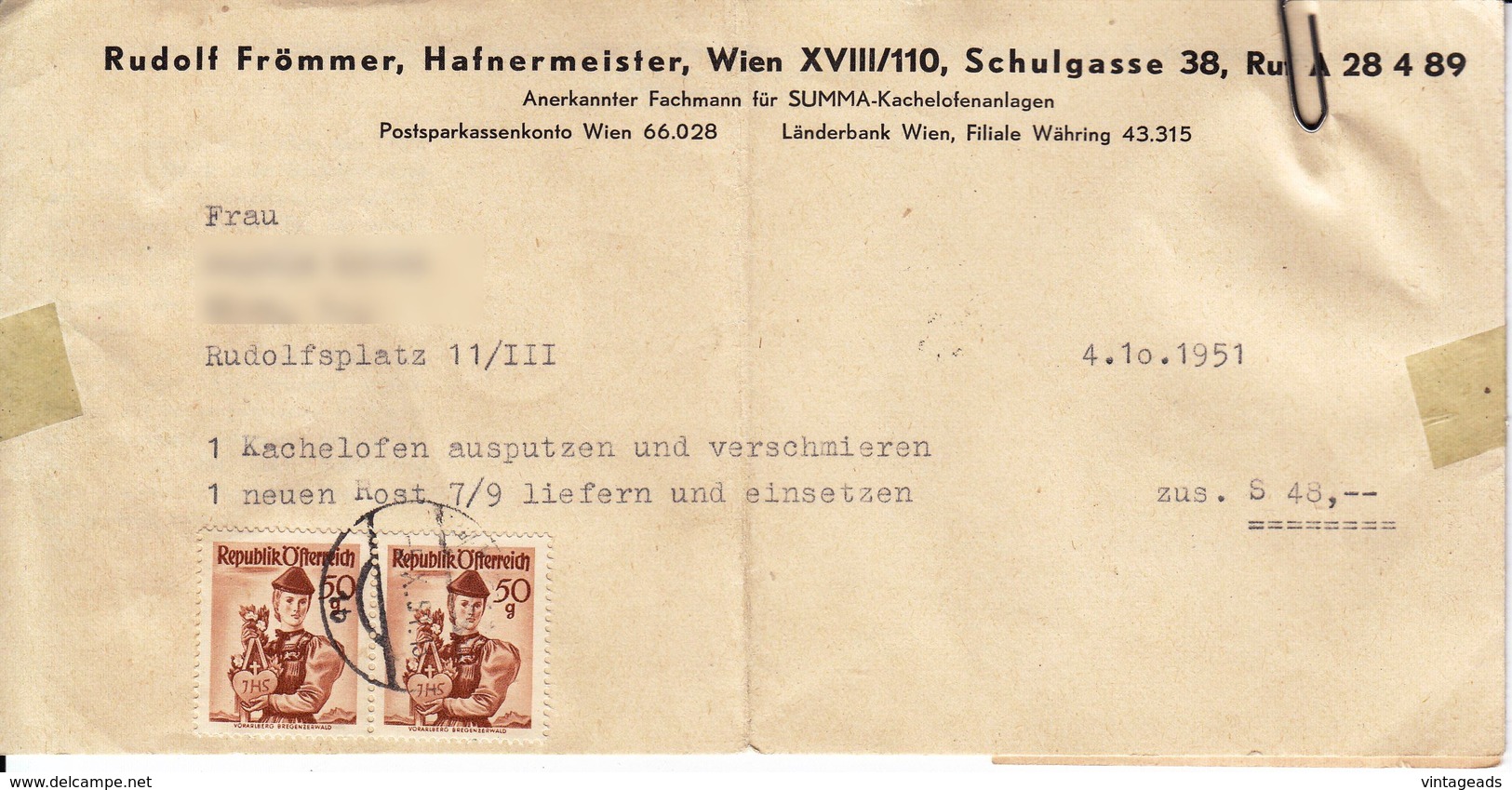 BM566 Konvolut 7 Stk. Briefkuverts Österreich, Gelaufen, Trachten, 6x Reco, Verschiedene Poststempel - Altri & Non Classificati