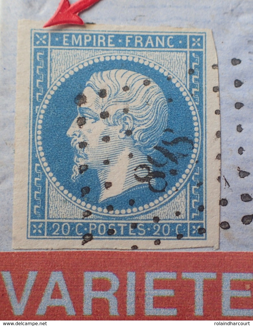 R1917/183 - NAPOLEON III N°14B LUXE Sur ✉️ COGNAC (15 MARS 1862) à SAINTES - BELLE VARIETE ➤➤➤ Rosette N/O Retouchée - 1853-1860 Napoléon III