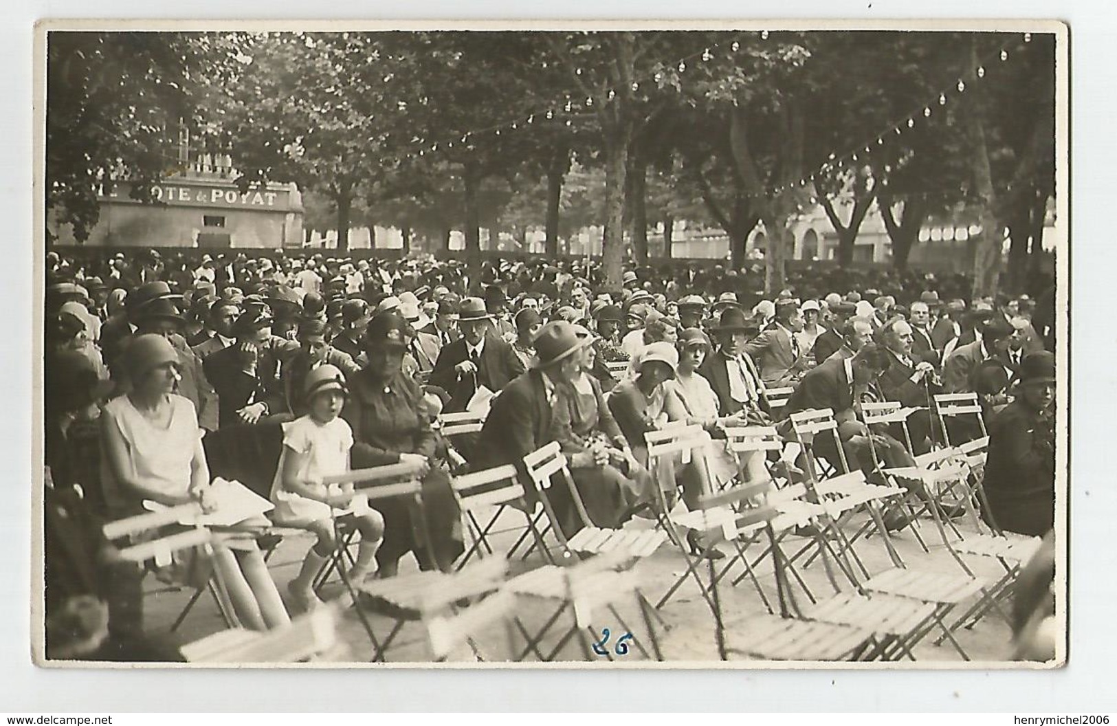 Carte Photo Kiosque Concert Musique  Militaire Place Jardin Commerce Poyat  Villefranche Sur Saone 69 - Villefranche-sur-Saone