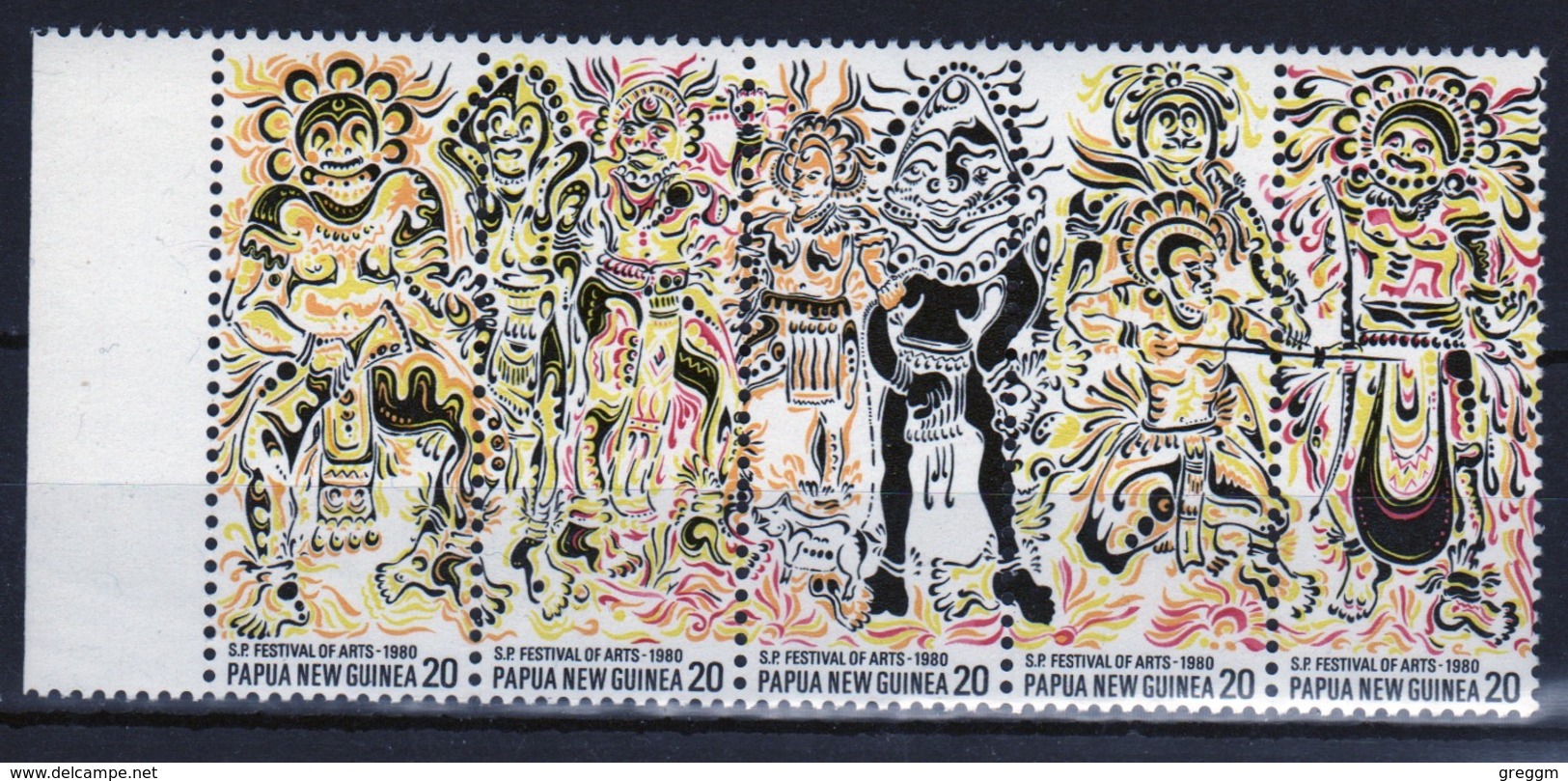 Papua New Guinea Set Of Stamps Issued To Celebrate The Arts Festival Of 1980. - Papua New Guinea