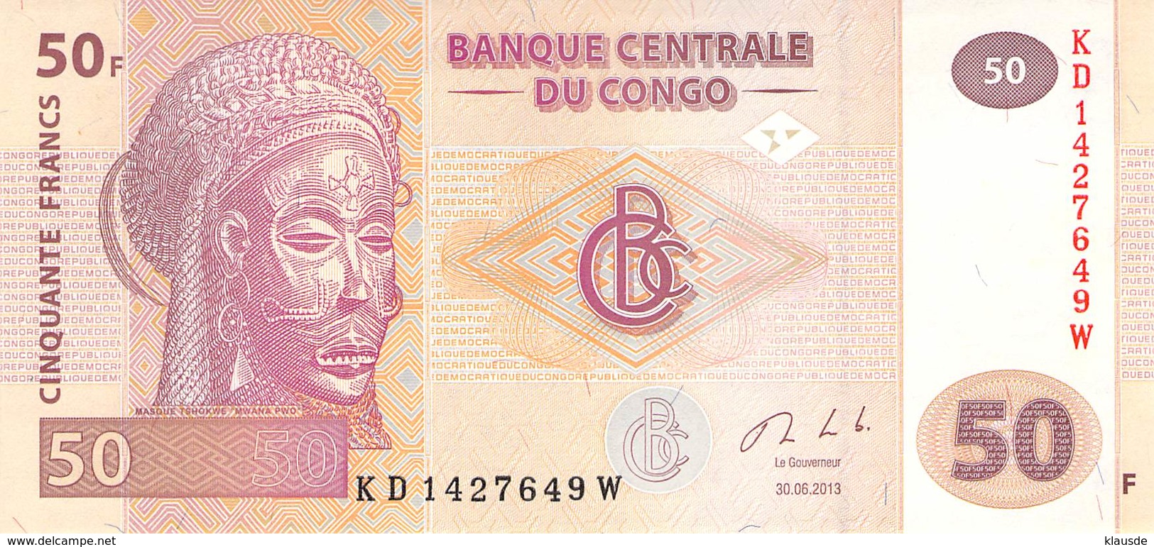 50 Cent Franca Congo 2013 - Demokratische Republik Kongo & Zaire
