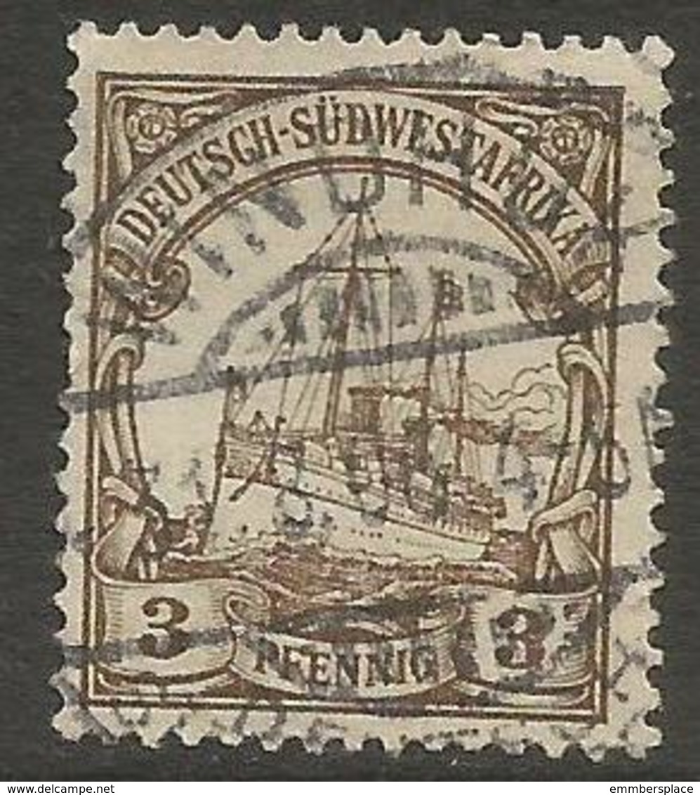 German SW Africa - 1901 Kaiser's Yacht 3pf Fine Used   Mi 11  Sc 13 - German South West Africa