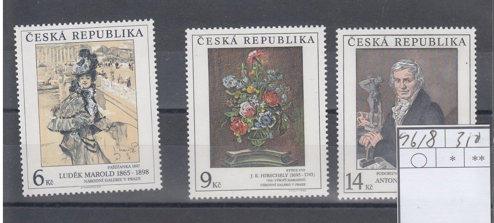 Tschechische Republik Michel Cat.No. Mnh/** 96/98 - Unused Stamps