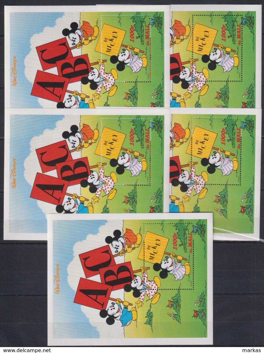 M914. 5x Mali - MNH - Cartoons - Disney's - Alphabet - Disney