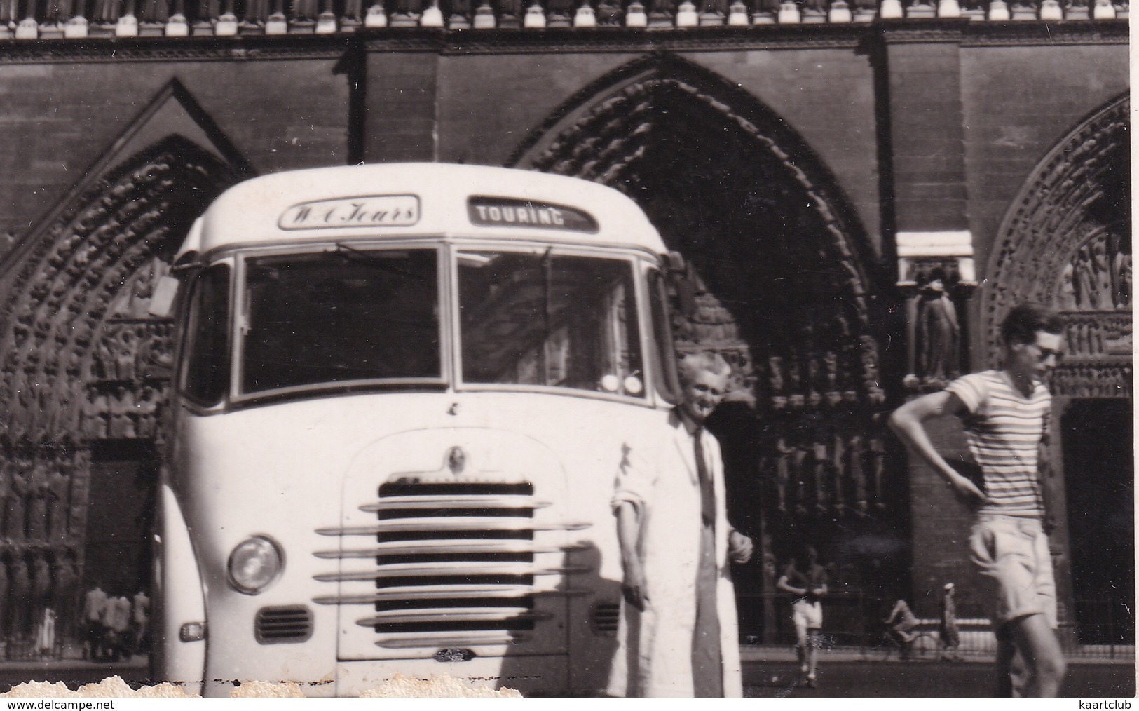 Paris: OLDTIMER AUTOBUS AUTOCAR (BERLIET ??) - Notre-Dame - Real Photo - Voitures De Tourisme