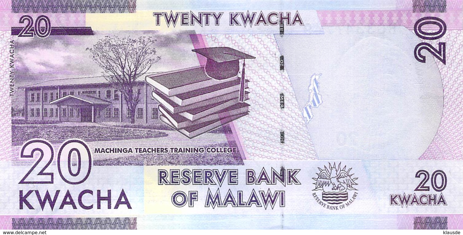 20 (Twenty) Kwacha Malawi UNC 2017 - Malawi