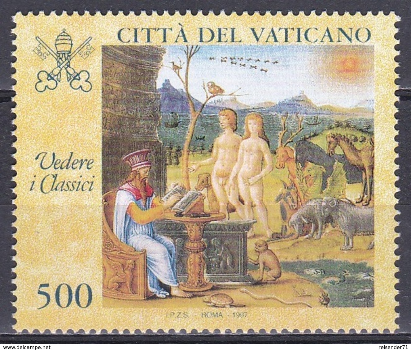 Vatikan Vatican 1997 Kunst Arts Kultur Culture Bücher Books Buchmalerei Antike Aristotels Natur Nature, Mi. 1210 ** - Ungebraucht