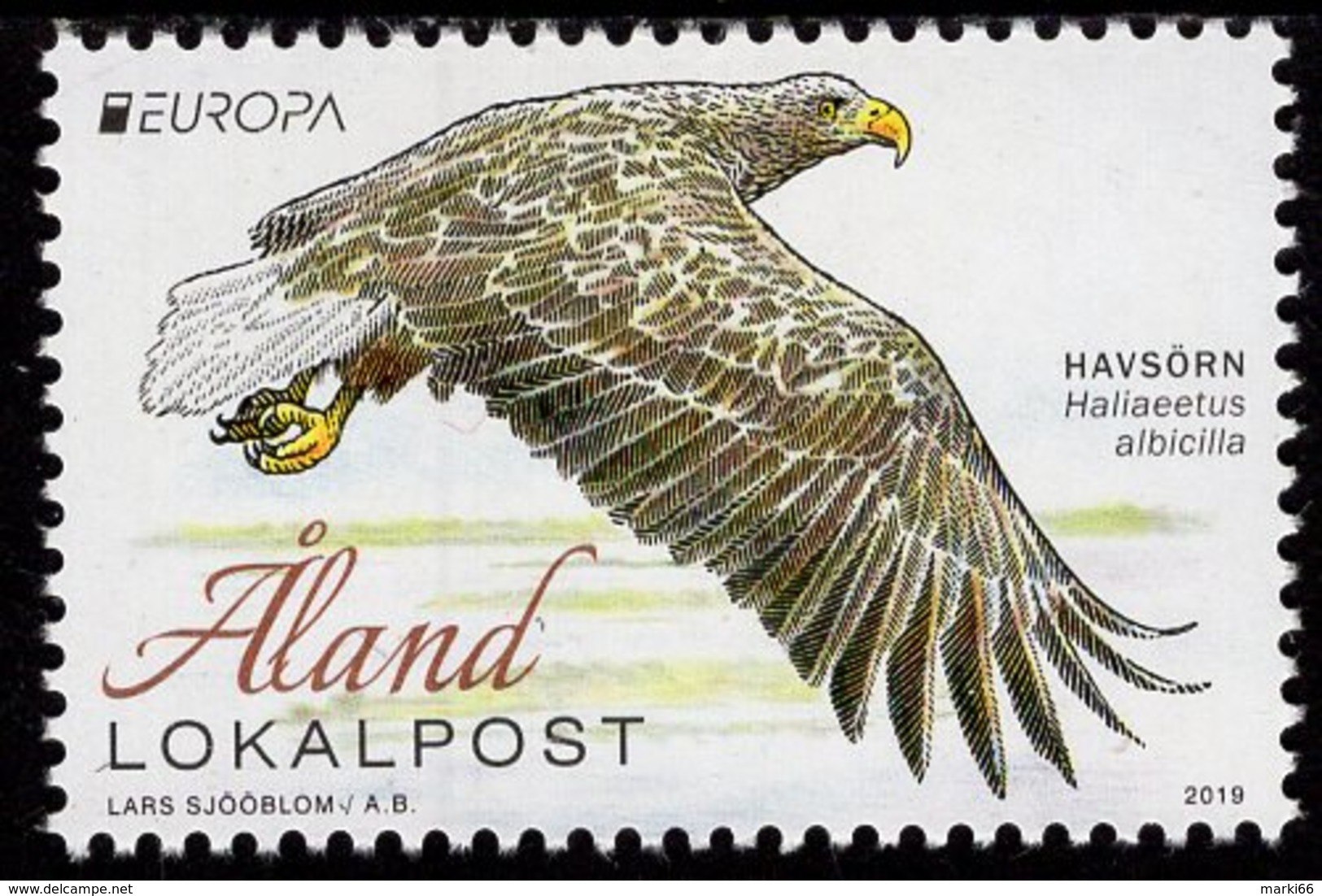 Aland - 2019 - Europa CEPT - National Birds - White-tailed Eagle - Mint Stamp - Aland