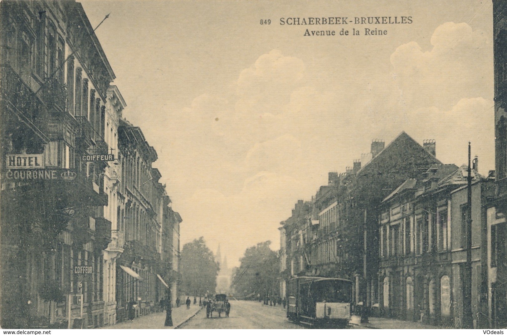 CPA - Belgique - Brussels - Bruxelles - Schaerbeek - Avenue De La Reine - Schaarbeek - Schaerbeek