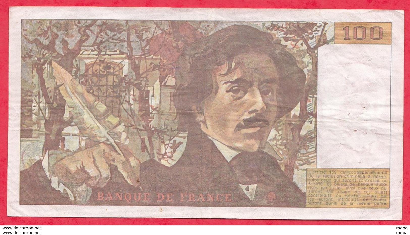 100 Francs "Delacroix" 1986---F/TTB+---Série E.102 - 100 F 1978-1995 ''Delacroix''