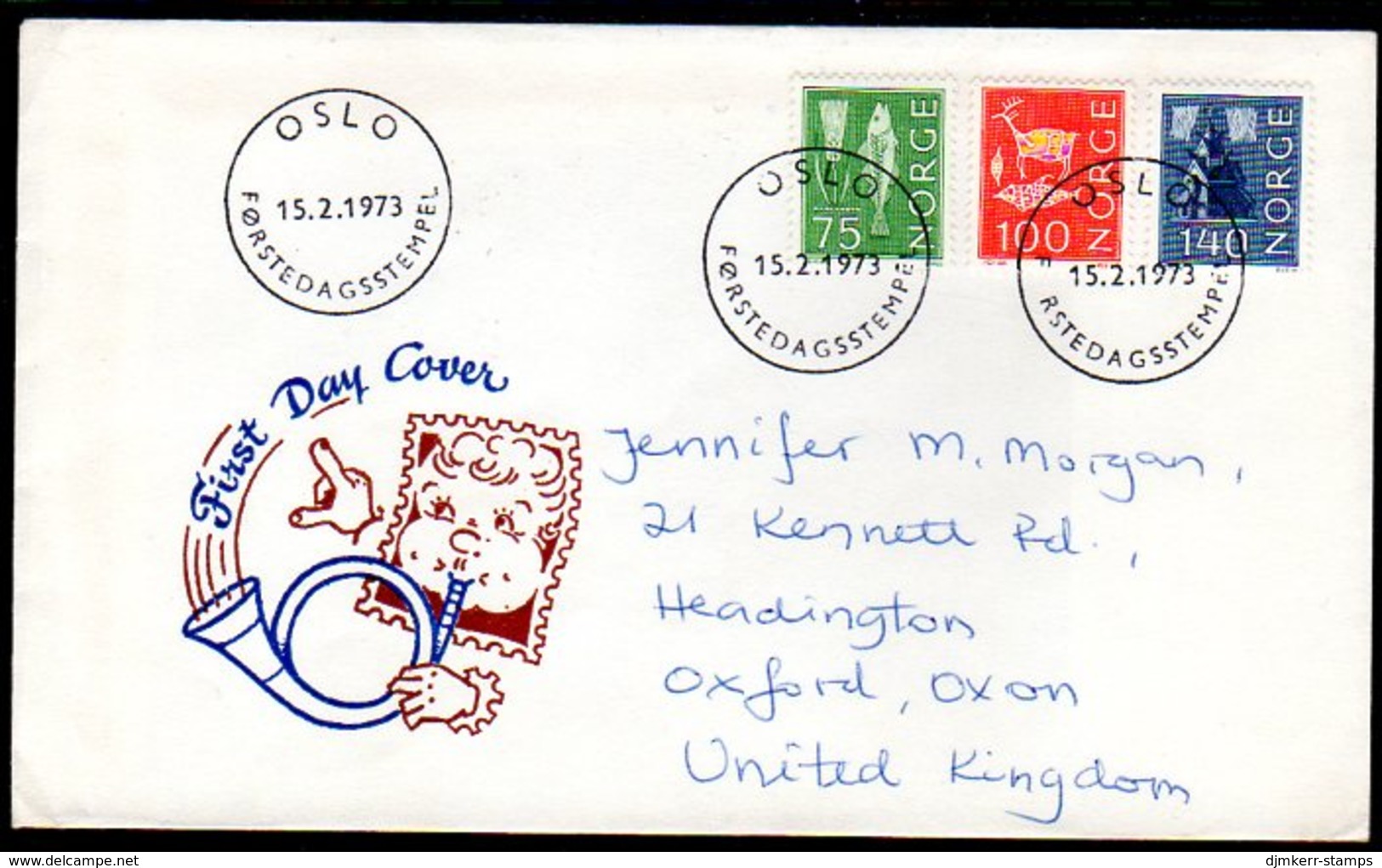 NORWAY 1973 Cultural Motif Definitives On FDC.  Michel 655-57 - FDC