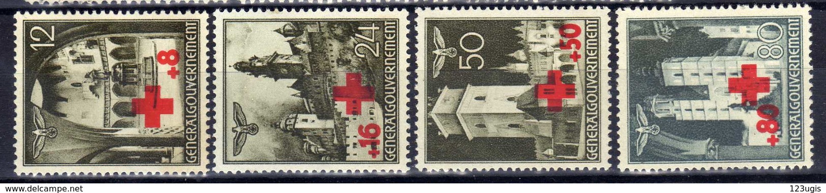 Generalgouvernement Mi 52-55 * Rotes Kreutz [200519XXVII] - Occupation 1938-45