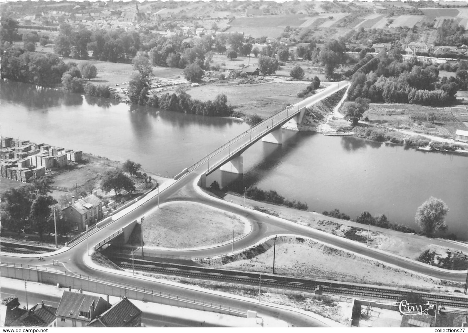 78-BONNIERES-SUR-SEINE- VUE AERIENNE LE PONT - Bonnieres Sur Seine