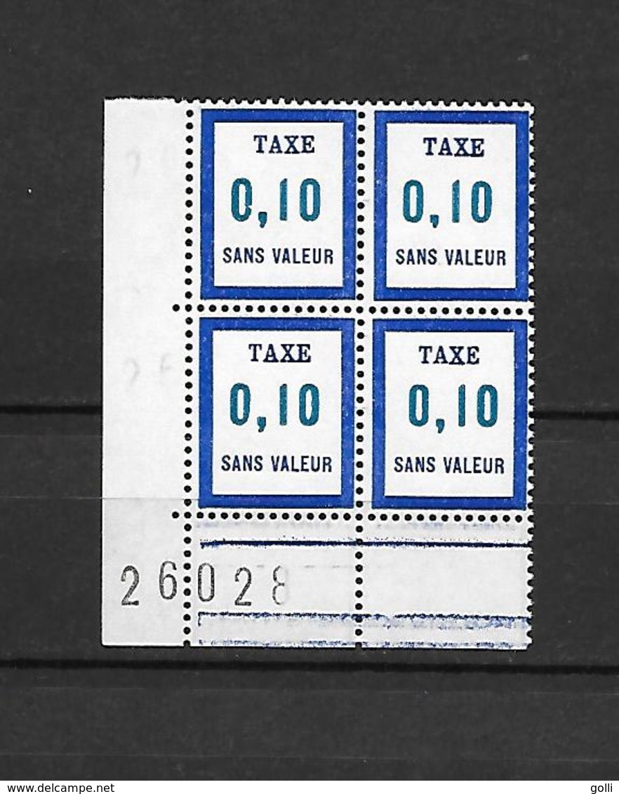 Timbres Fictifs - Taxe 0,10 Sans Valeur - Coin Daté - Phantom