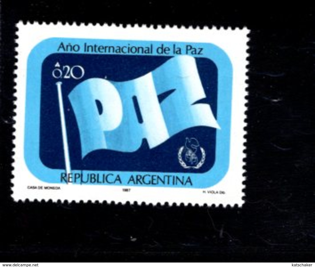 771287339 1987 SCOTT 1587 POSTFRIS  MINT NEVER HINGED EINWANDFREI  (XX) -  INTL PEACE YEAR - Neufs