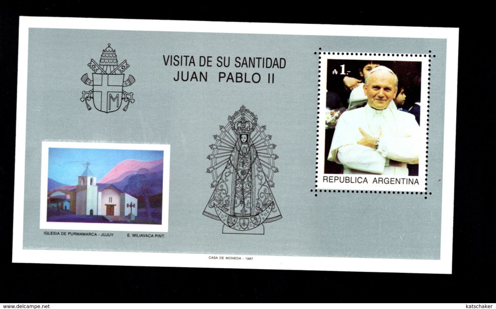 771289637 1987 SCOTT 1586 POSTFRIS  MINT NEVER HINGED EINWANDFREI  (XX) -  SECOND STATE VISIT OF POPE JOHN PAUL II - Nuovi