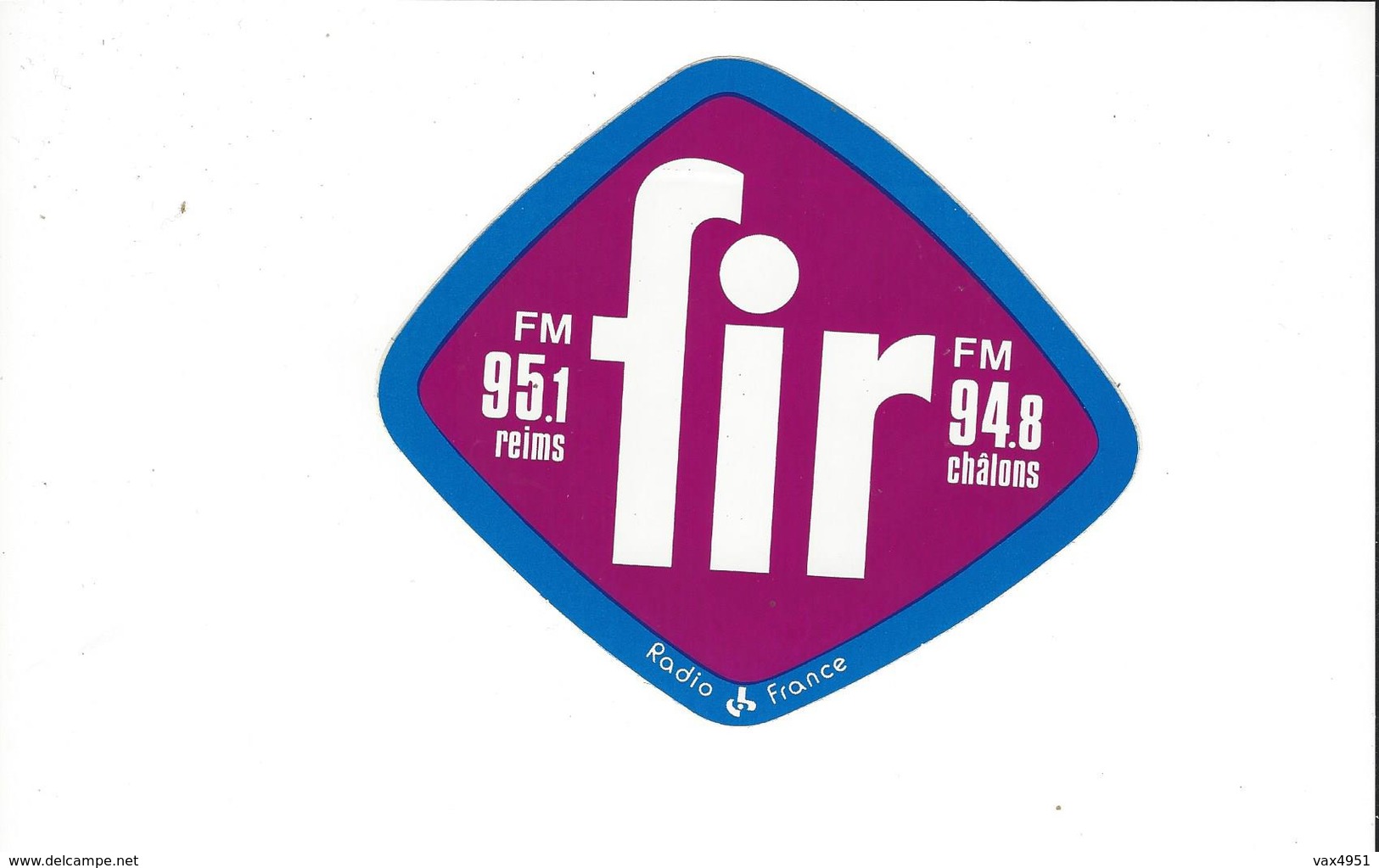 AUTOCOLLANTS  CHALONS SUR MARNE  RADIO  FIR  L****    RARE    A SAISIR  **** - Autocollants