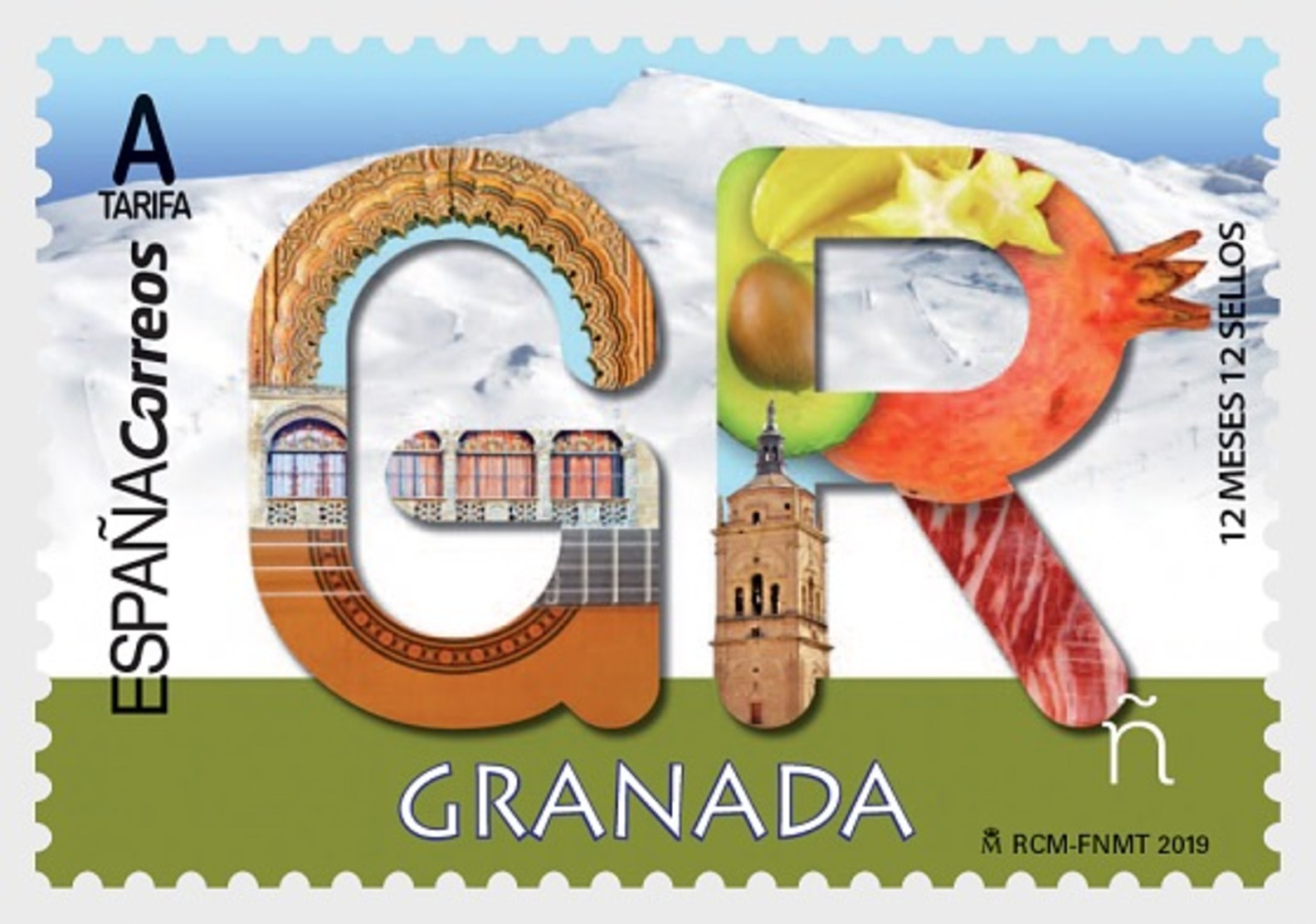 H01 Spain 2018 12 Months, 12 Stamps - Granada MNH Postfrisch - Ungebraucht