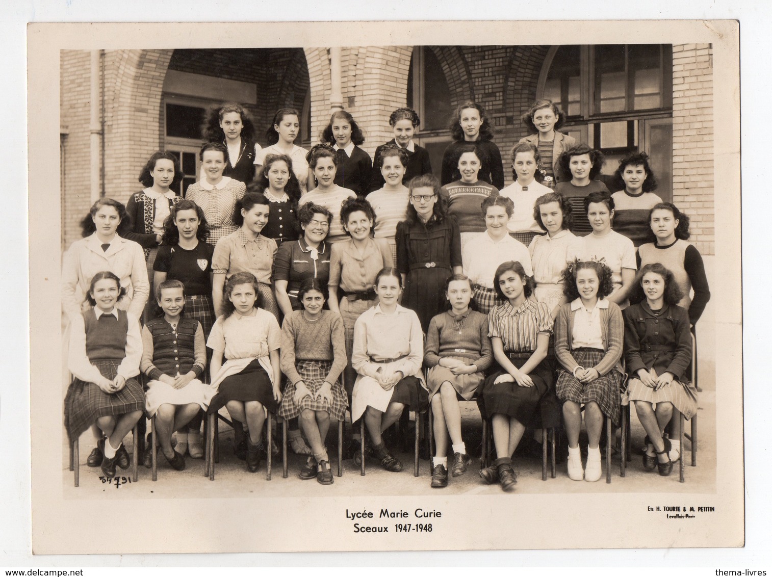 Sceaux (92 Hauts De Seine) PHOTO DE CLASSE Lycee Marie Curie 1947-48 (CAT 1416) - Autres & Non Classés