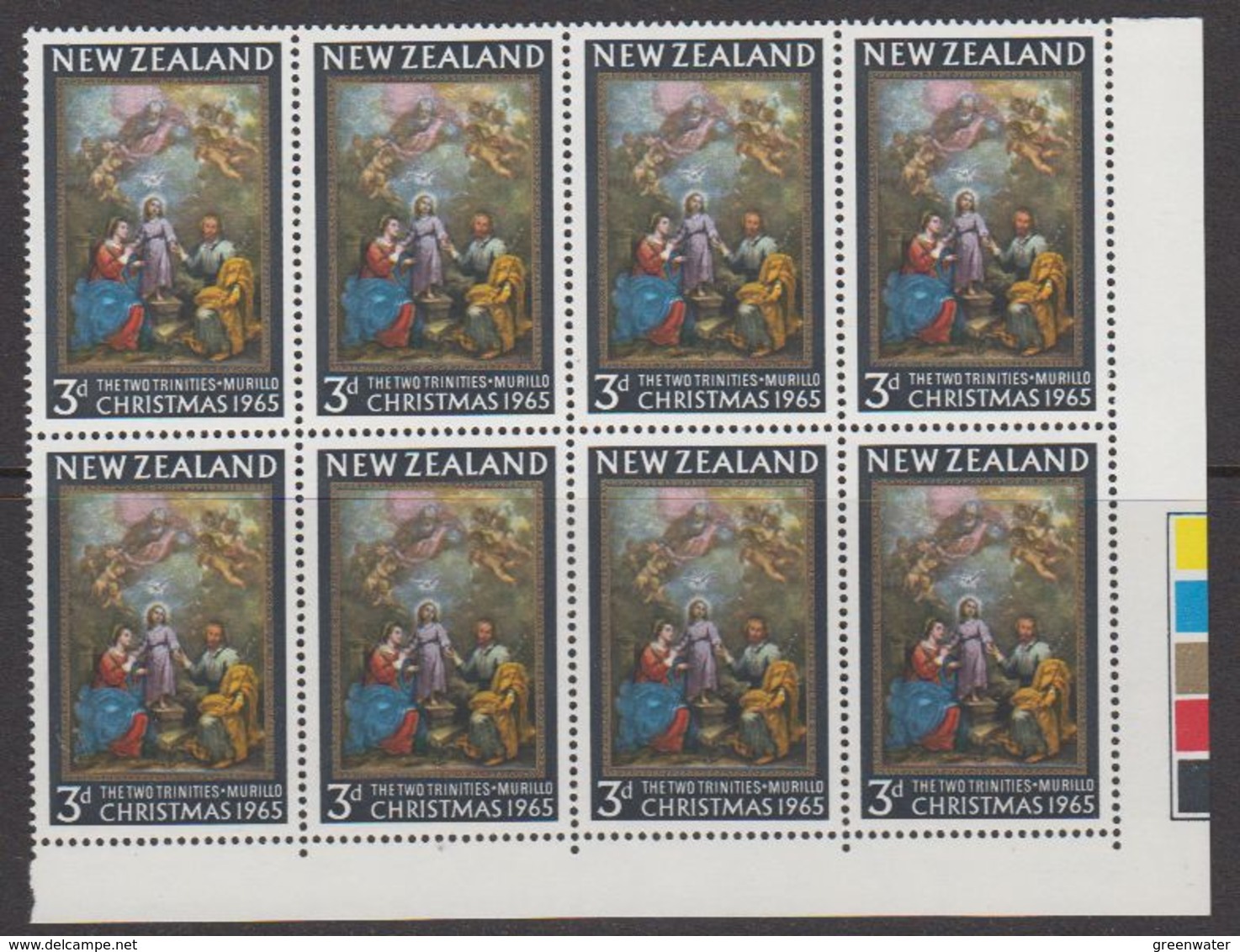 New Zealand 1965 Christmas 1v Bl Of 8 ** Mnh (42814B) - Ongebruikt