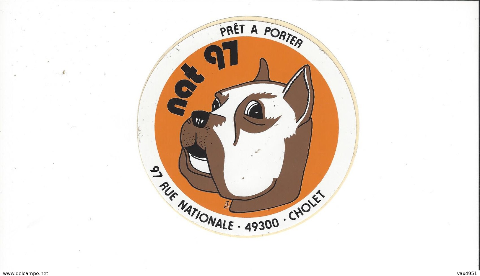 AUTOCOLLANTS CHOLET  NAT 97 PRET A PORTER  CHIEN     ****    A SAISIR  **** - Stickers