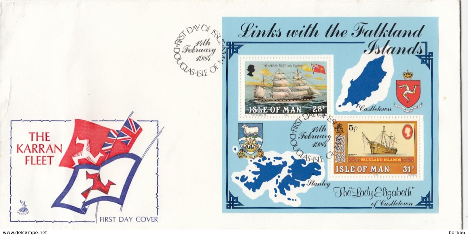 GOOD ISLE Of MAN FDC 1984 - The Karran Fleet - Isle Of Man