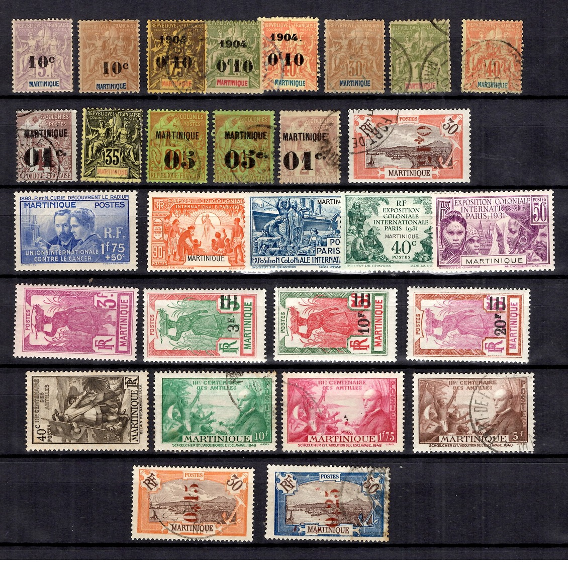 Martinique Belle Petite Collection D'anciens 1887/1947. Bonnes Valeurs. B/TB. A Saisir! - Neufs