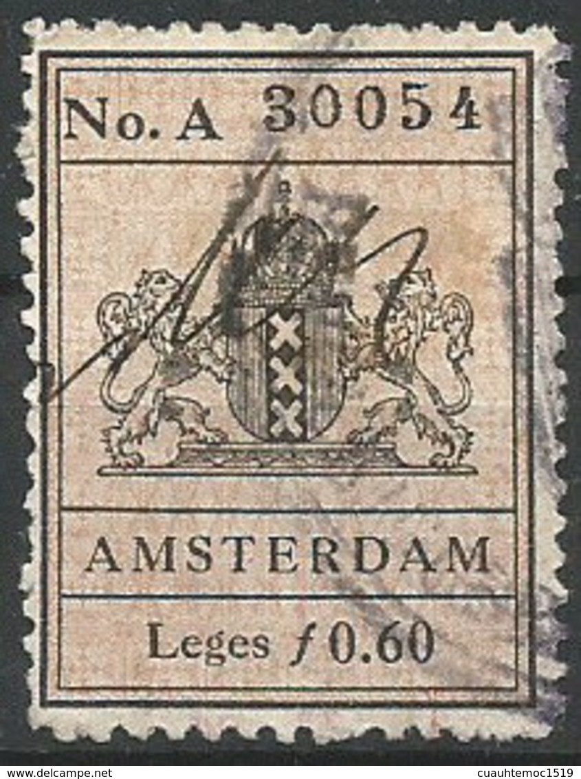 Niederlande: Gebührenmarke "Amsterdam" Leges 0,60 F (Forint) #E05 - Other & Unclassified