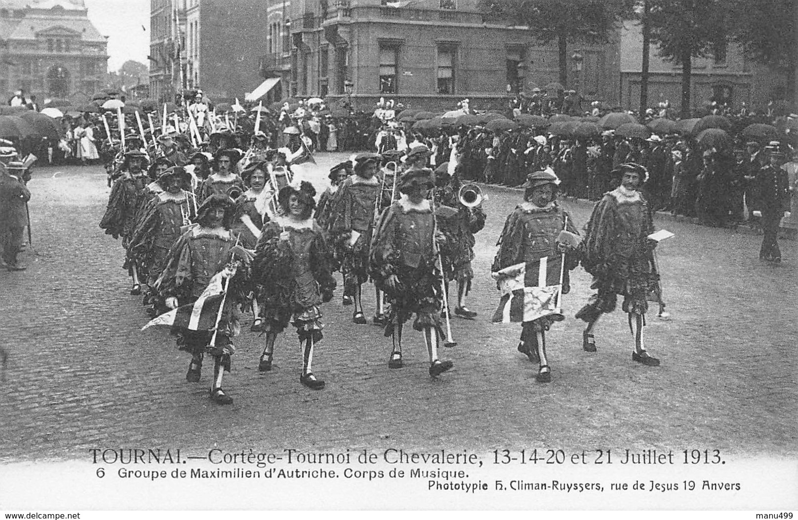 TOURNAI - CORTEGE - TOURNOI DE CHEVALERIE JUILLET 1913 - Tournai